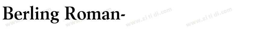 Berling Roman字体转换